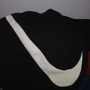 Nike Black Jacket with White Swoosh Detail. This Jacket Is Reversible.